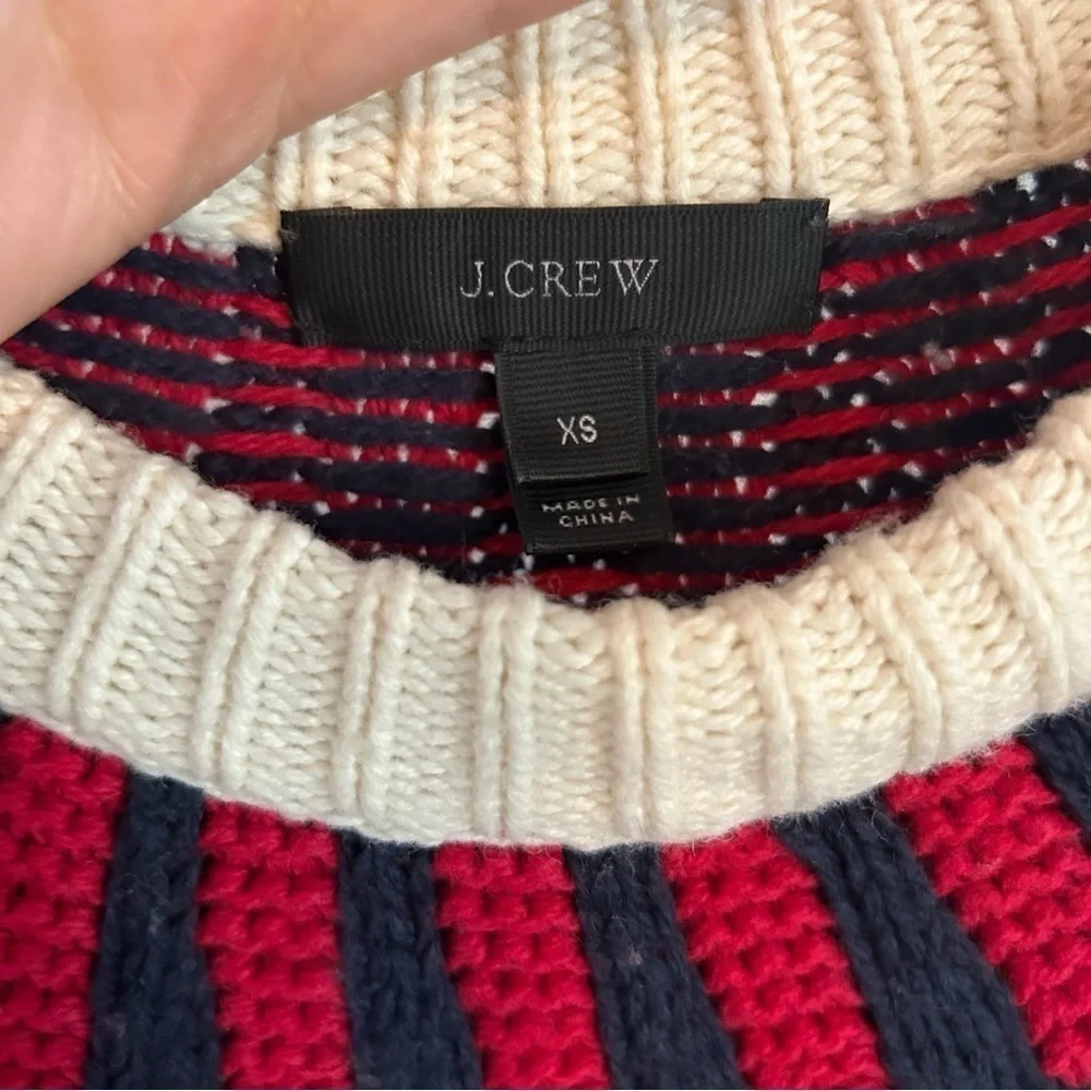J. Crew Fair Isle Cable knit‎ crewneck Sweater